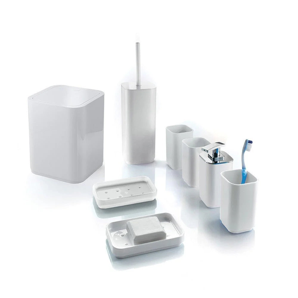 Portasapone d' appoggio GEDY linea Seventy in resina colore Bianco