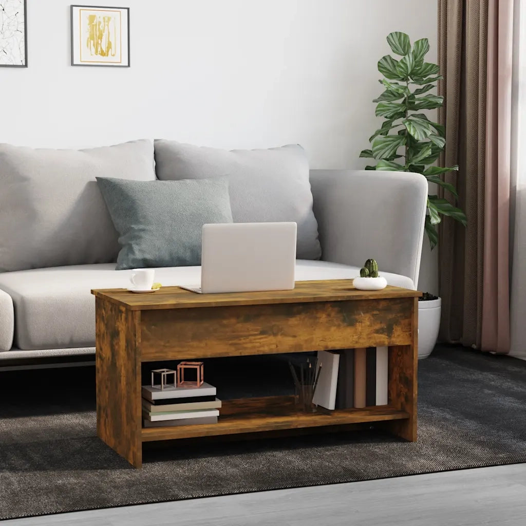Tavolino da salotto | Tavolino da caff¨¨ | Tavolino da Soggiorno Rovere Fumo 102x50x52,5cm Legno Multistrato
