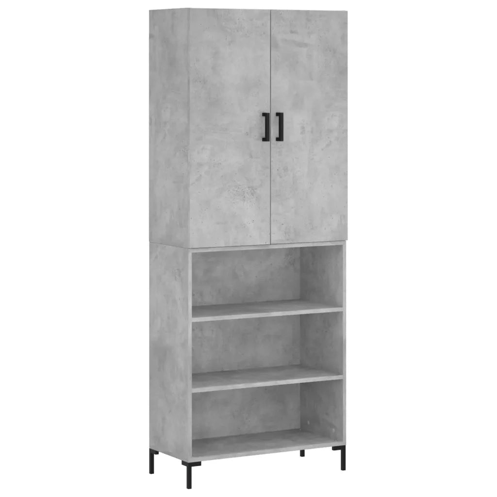 Credenza Grigio Cemento 69,5x34x180 cm in Legno Multistrato 3196071