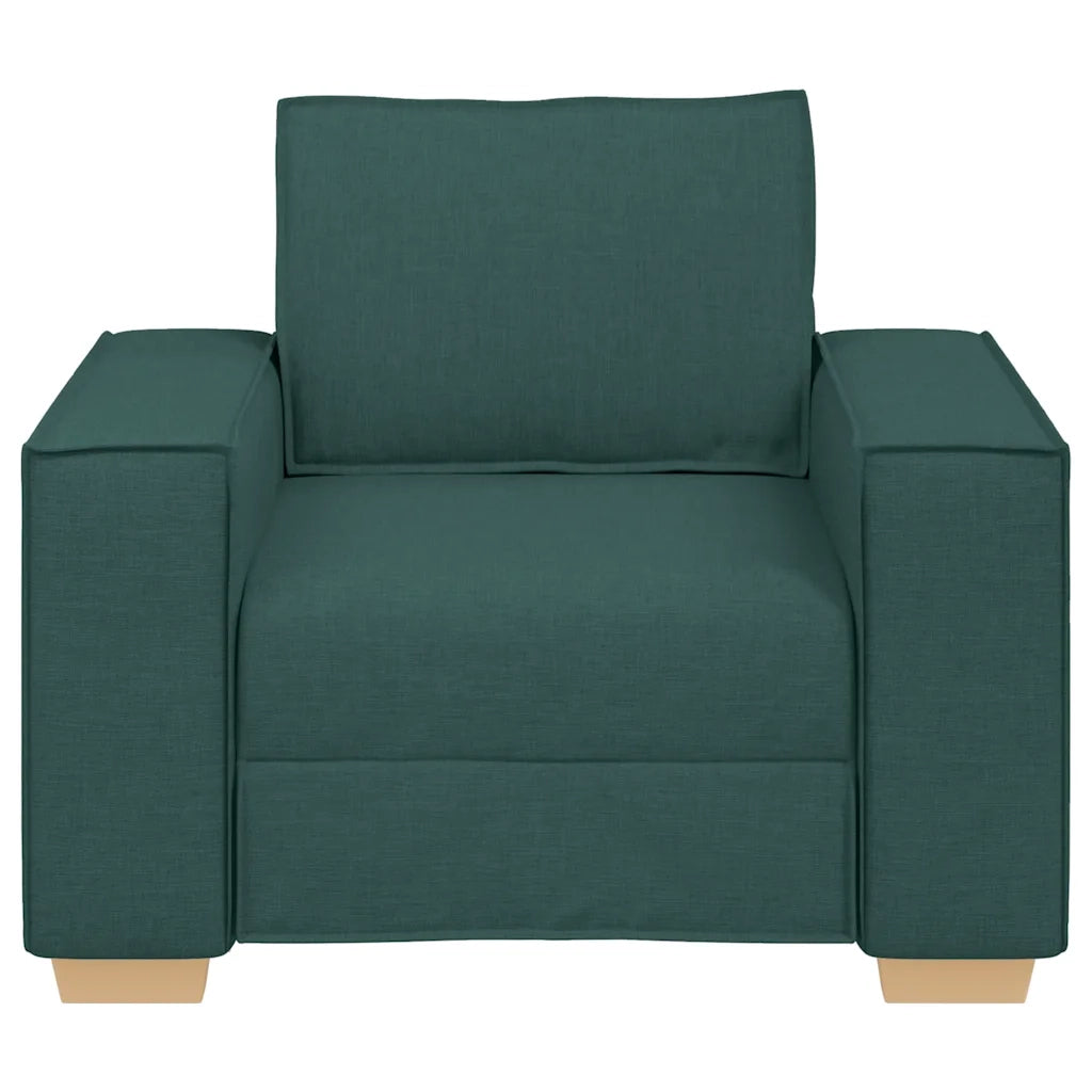 Poltrona Divano-Divano Sedia Verde Scuro 100x78x84 cm Tessuto