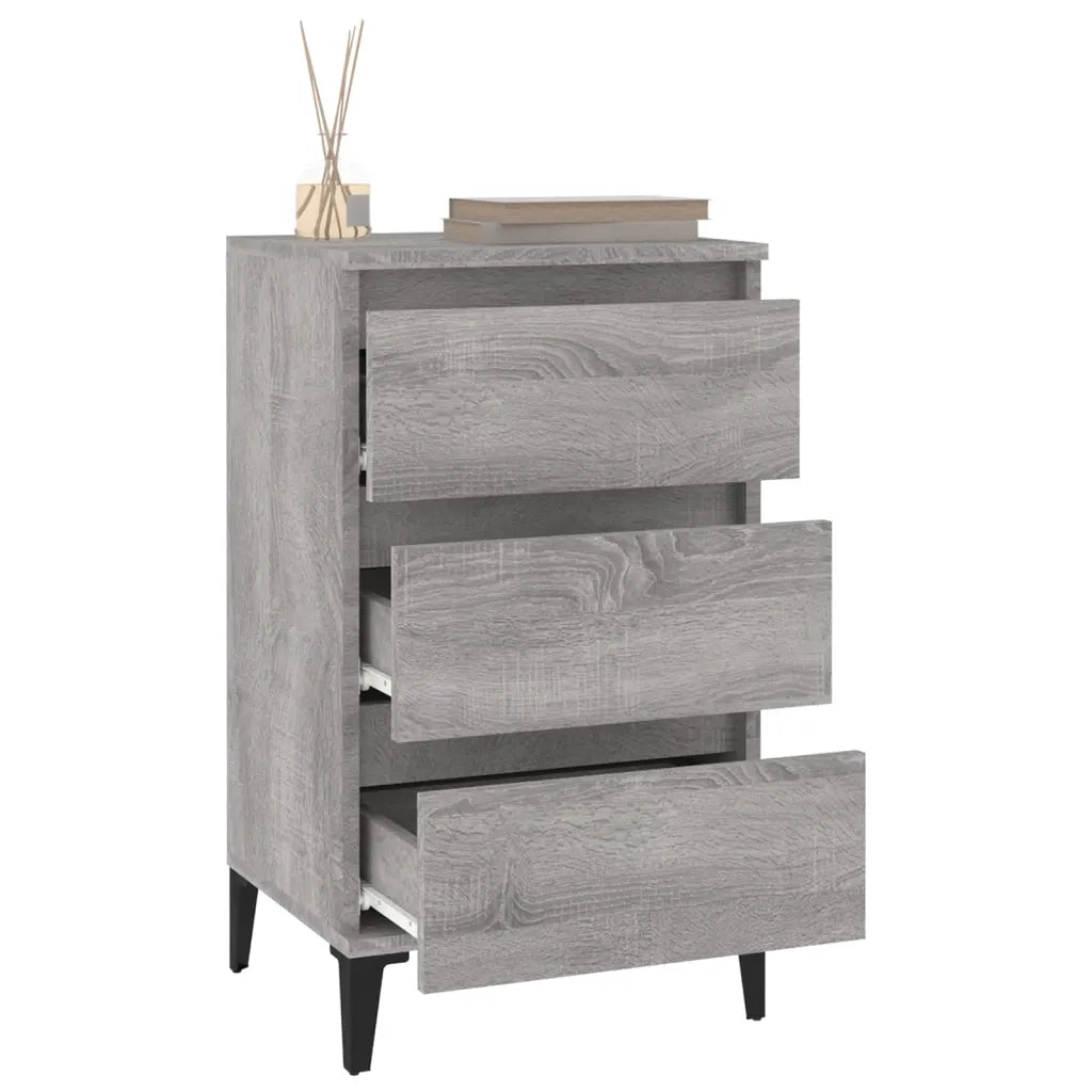 Comodino | Armadio da Notte | Mobiletto da notte Grigio Sonoma 40x35x70 cm in Legno Multistrato