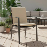 Coussin Canvas Eco+ dossier 49 x 97 cm - MADISON SÃ©rie Stacking Stool - Beige