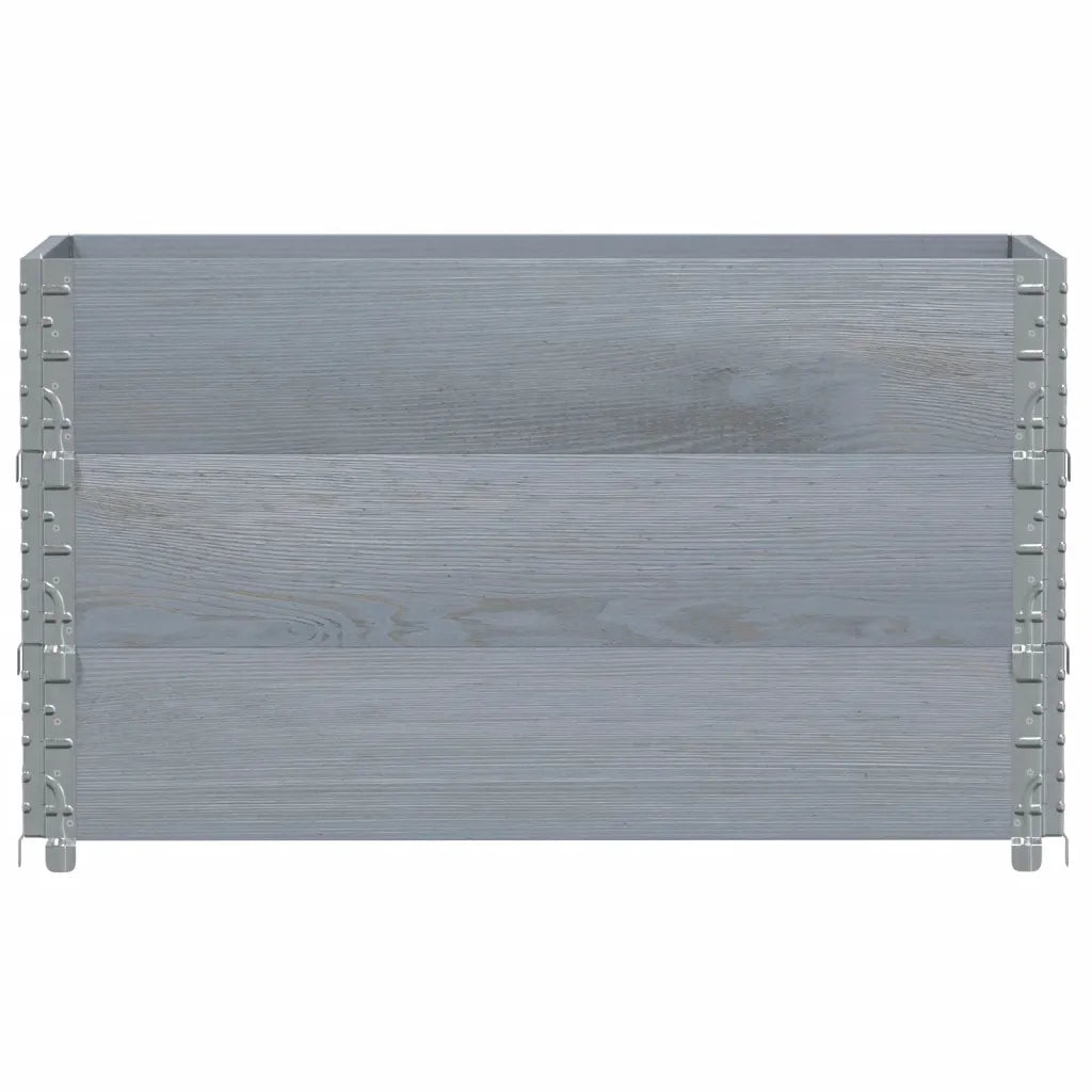Fioriera da Giardino Grigia 40x40x78 cm Legno Massello di Pino
