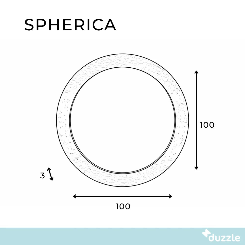 Specchio rotondo da parete Spherica con cornice in vetro bronzo | Duzzle