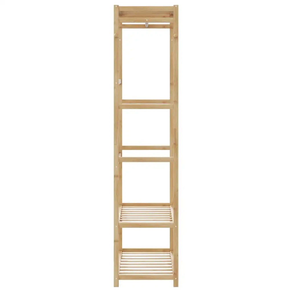Appendiabiti con Ripiani 80x40x175 cm in Bambù 4008922