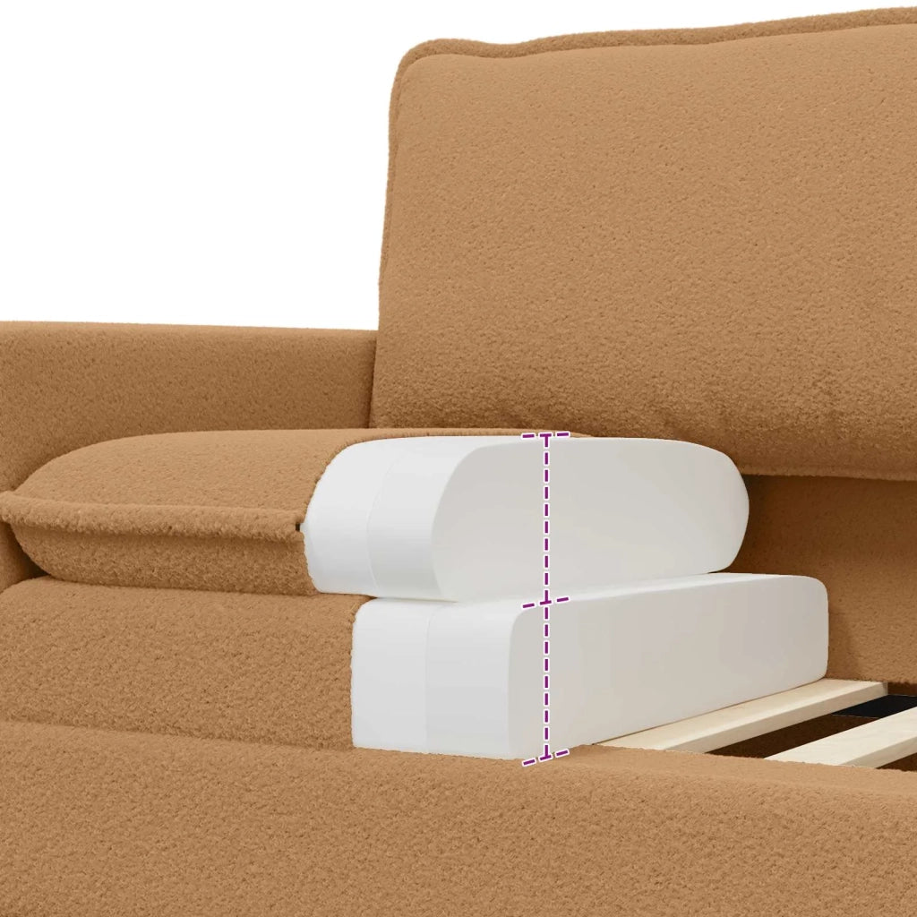 Set di divani 2 pz Beige Tessuto 3417040