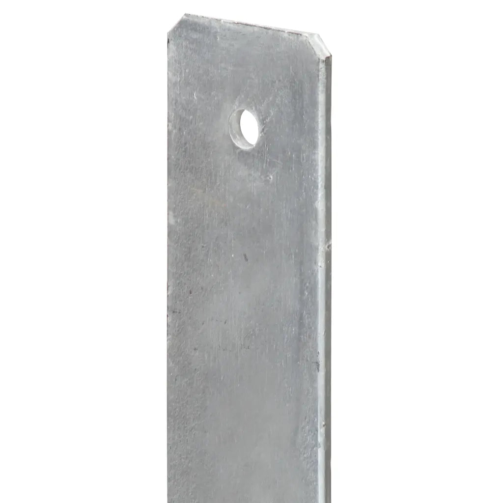 Picchetti per Recinzione 6 pz Argento 7x6x60 cm Acciaio Zincato cod mxl 55181