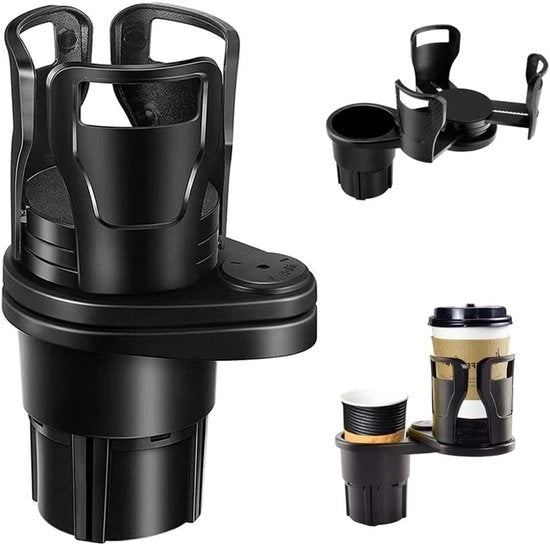 Supporto per bicchieri universale per auto - 360 gradi girevole - Fibra di carbonio - Supporto per bicchieri per auto - Base regolabile - Supporti per tazze - Imbottiture idrofughe