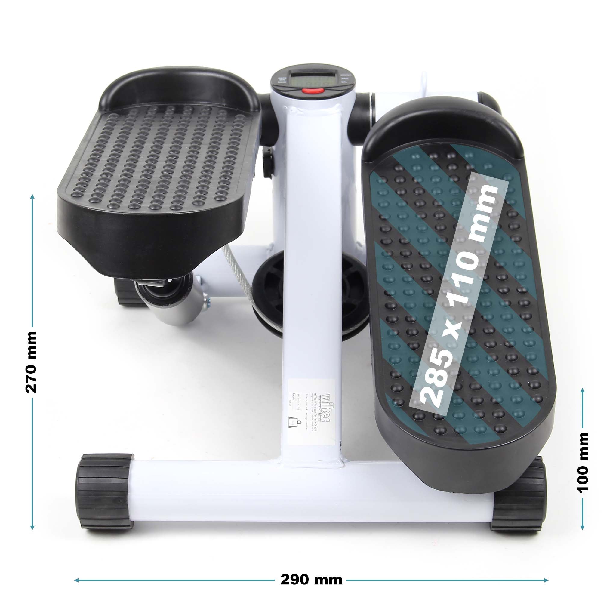 LUXTRI Stepper 41x30x18cm con computer per allenamento Fitness gambe & glutei Ministepper elastici