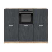 Cucine componibili piccole R-Line Calce nera/Rovere dorato 180 cm Senza piano di lavoro Vicco