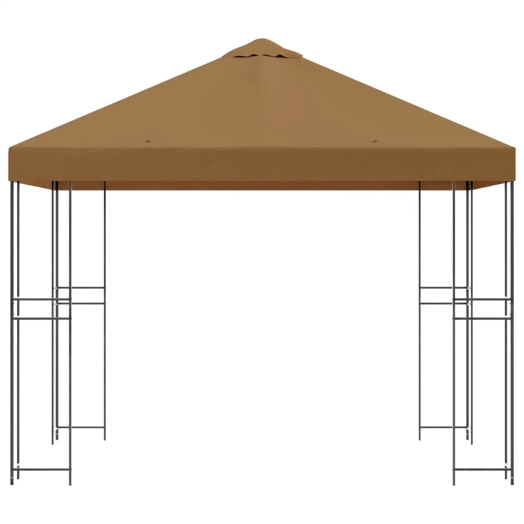 Gazebo 3 x 3 m Beige Poliestere e Acciaio 190 900325