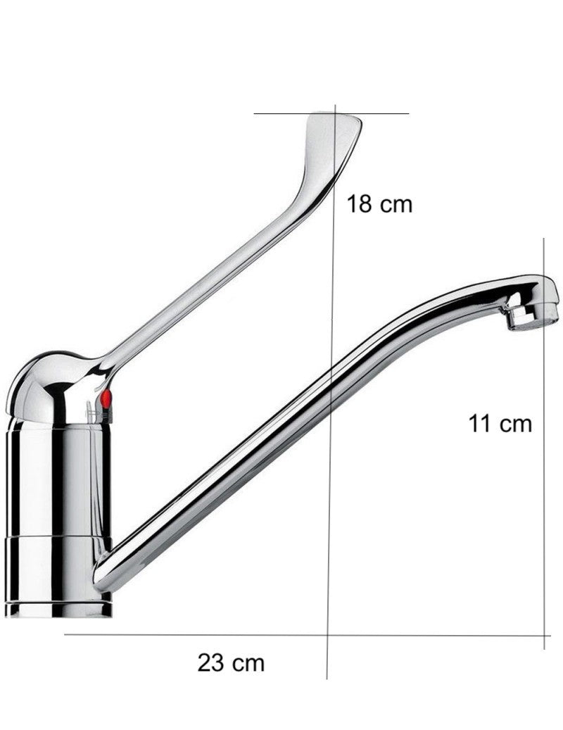 Rubinetto Miscelatore Leva Clinica Maniglia Lunga Ristorante