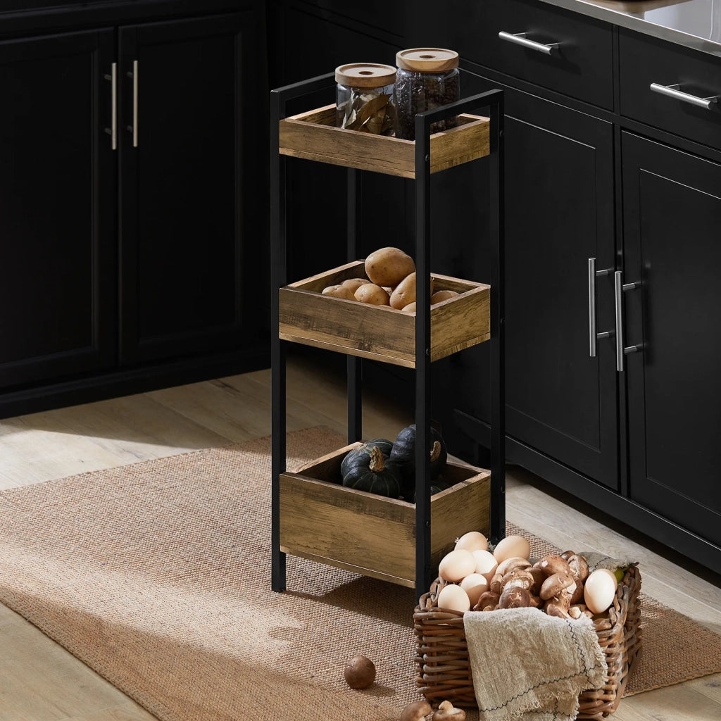 biancheria bagno cesta bagno cesta biancheria Scaffale Bagno cesta scaffale mobili bagno salvaspazio marrone FRG226-F