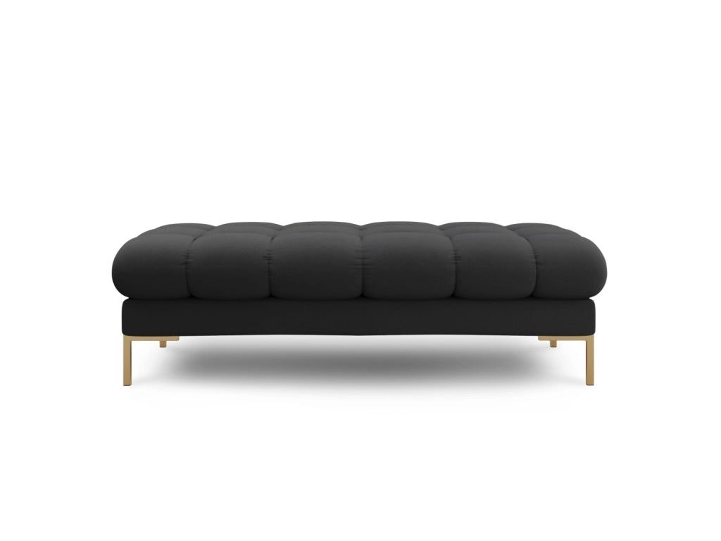 Cosmopolitan Design - Panca "Bali" 2 posti in tessuto strutturato grigio scuro 
