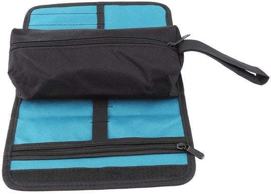 Organizzatore di attrezzi - 25 x 36 cm - Pieghevole - Rullo di attrezzi - Resistente - Adatto per elettricisti