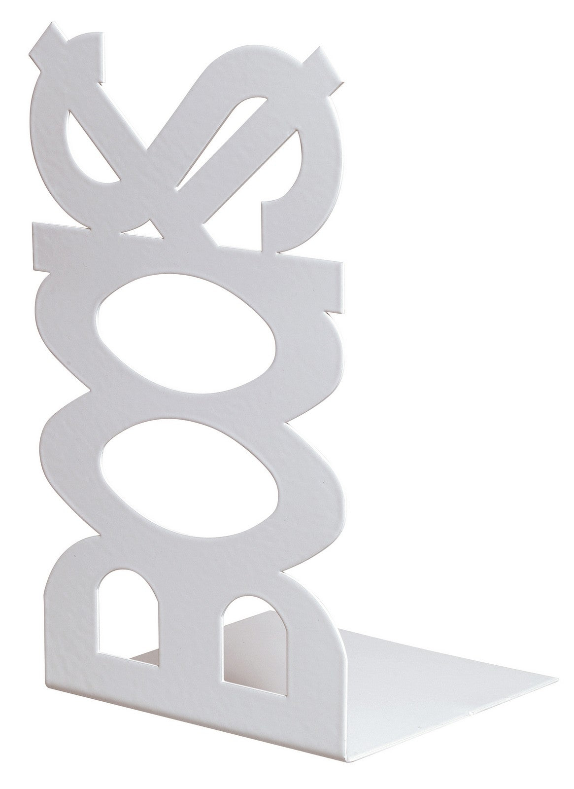 fermalibro in acciaio mod.books bianco cod:ferx.55002