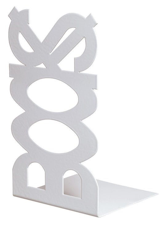 fermalibro in acciaio mod.books bianco cod:ferx.55002