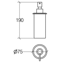 Lineabeta - Dispenser sapone in porcellana bianco ed erogatore nero 200 ml