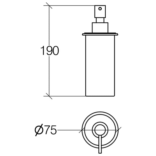 Lineabeta - Dispenser sapone in porcellana bianco ed erogatore nero 200 ml