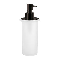 Lineabeta - Dispenser sapone in vetro satinato ed erogatore nero 200 ml