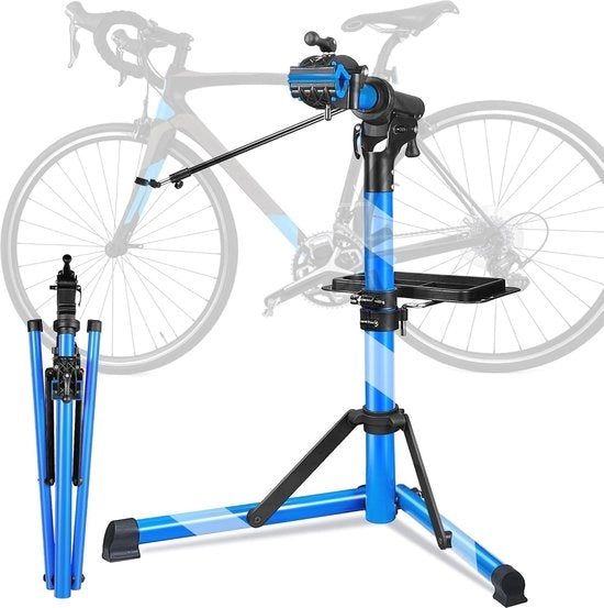 Pannello di Riparazione per Bicicletta Elettrica Portatile per Cicli Pesanti - Supporta fino a 45 kg, Altezza Regolabile e Rotazione 360°