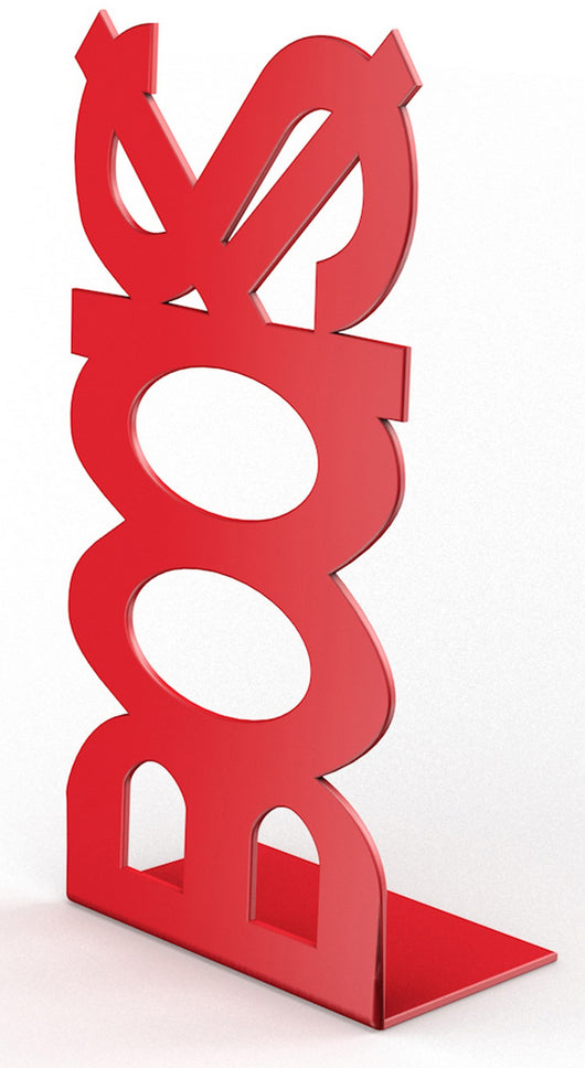 fermalibro in acciaio mod.books rosso cod:ferx.55008