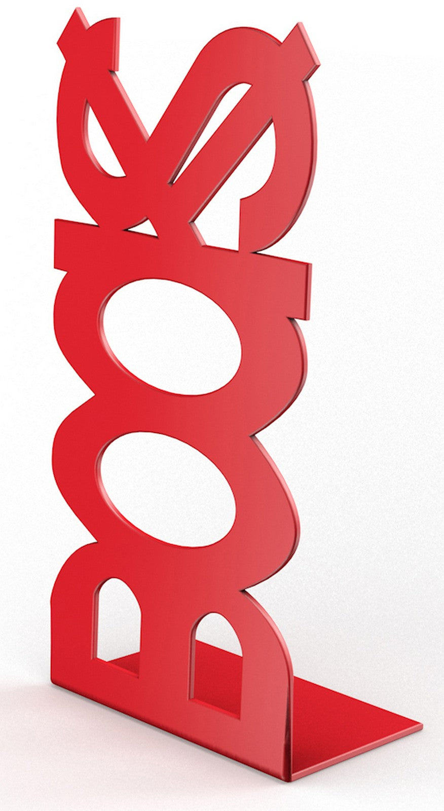 fermalibro in acciaio mod.books rosso cod:ferx.55008