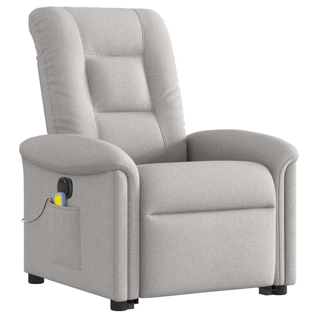 Poltrona Alzapersona Massaggi Elettrica Grigio Nuvola Tessuto 3303293