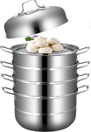 Piastra a vapore - Piastra a vapore - Stoviglie a vapore - Cottura a vapore - Cibi cotti al vapore - 5 strati - 30 cm - Conservazione dei nutrienti - Facilità d'uso
