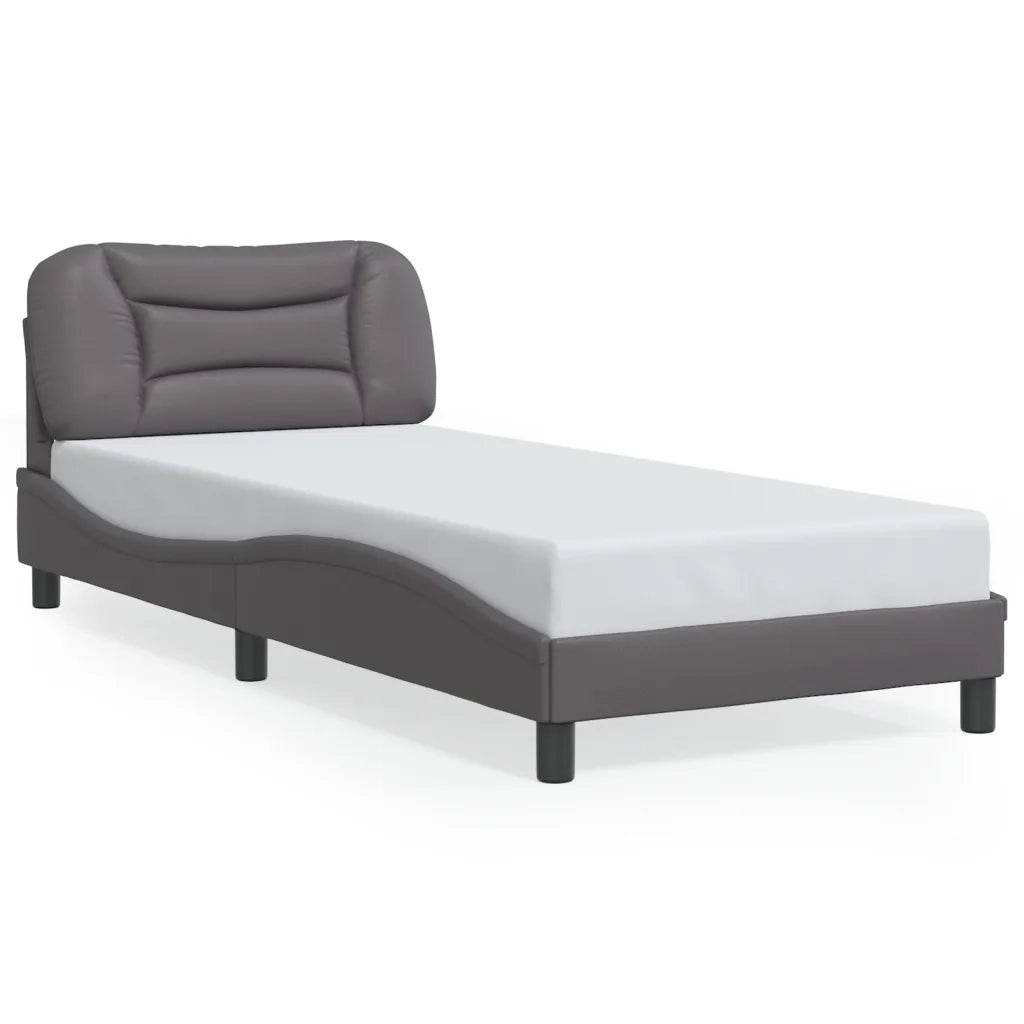 Giroletto con LED senza Materasso-Struttura Letto Hvar Grigio 90x200 cm