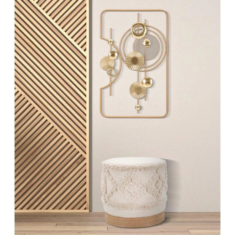 Decorazione Parete Ferro Dorato cm 49,5X3,8X80 - GOLDY