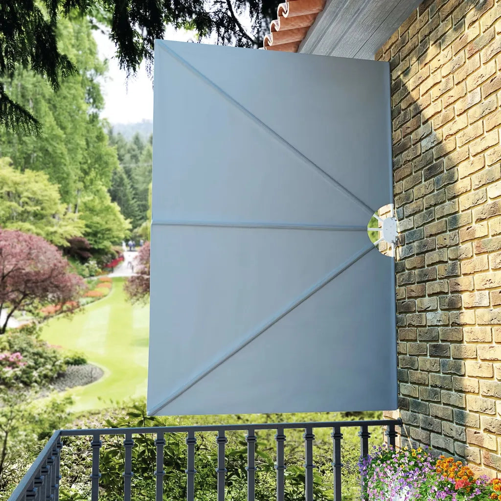 Tenda Laterale per Terrazza Pieghevole Grigio 240x160 cm 44563