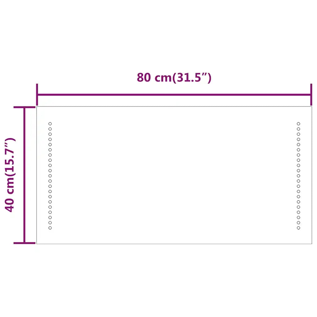 Specchio da Bagno con Luci LED 80x40 cm cod mxl 67491