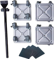 Set di ruote per mobili - sistema di smussamento per mobili con sollevatore di carichi - ruote per trasporto - mobili pesanti - ruote girevoli a 360 gradi - smussatori per mobili - ruote per mobili con smussamento a 360 gradi