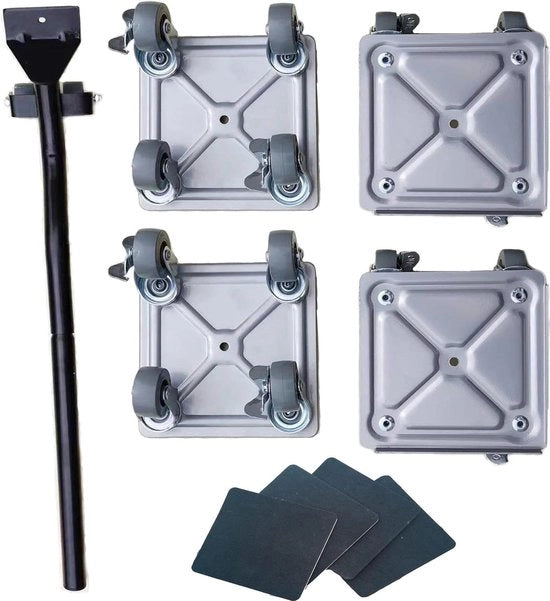 Set di ruote per mobili - sistema di smussamento per mobili con sollevatore di carichi - ruote per trasporto - mobili pesanti - ruote girevoli a 360 gradi - smussatori per mobili - ruote per mobili con smussamento a 360 gradi