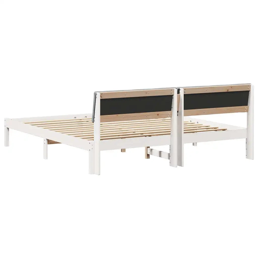 Struttura del Letto Bianco e grigio chiaro 180 x 200 cm