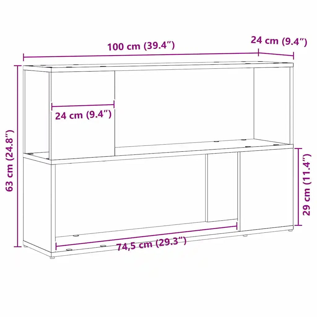 Set mobile TV Nero 100 x 24 x 63 cm Legno multistrato 863156