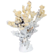Figura decorativa a forma di corallo in resina bianca, 18x6x17h cm