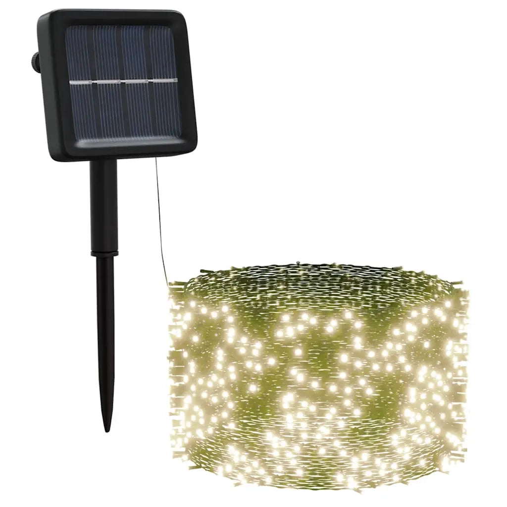 Luci Solari Fatate 5 pz 5x200 LED Bianco Caldo Interni Esterni 328951