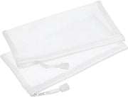 Set di 6 borse a rete con chiusura a cerniera e tasche di stoccaggio per accessori di viaggio in nylon bianco formato B6