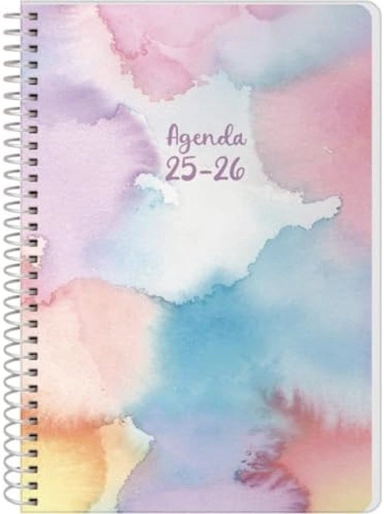 Agenda scolastico 2025-2026 formato A5 - Calendario settimanale con cinturino a spirale