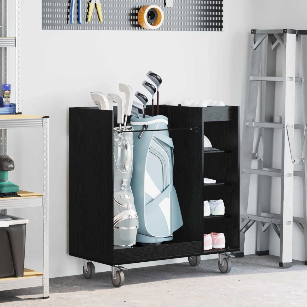 Armadio per Golf con ruota Rovere Nero 90 x 45 x 98 cm CFW6274418