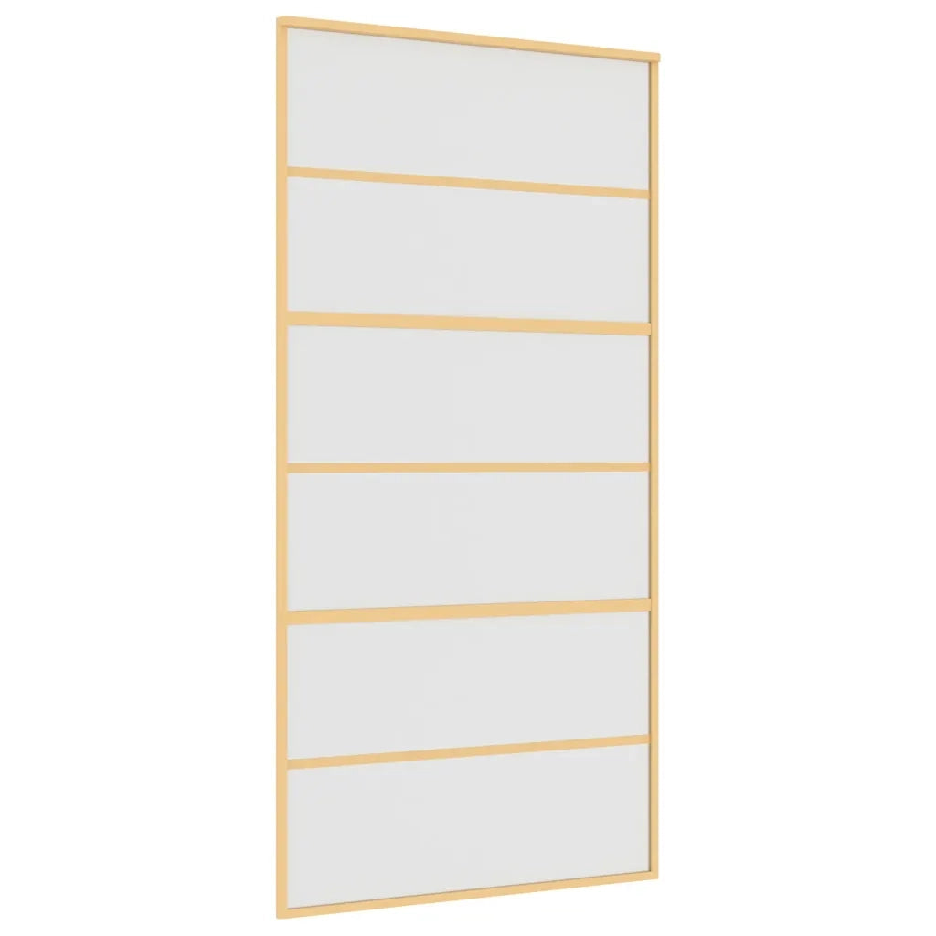 Porta Scorrevole Oro 102,5x205 Vetro Smerigliato ESG Alluminio