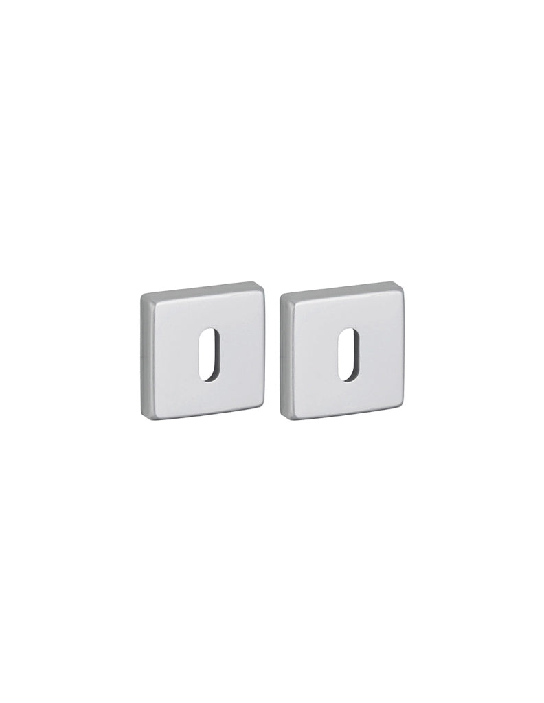 Coppia borchie, rosetta quadrata Veles 50X50 foro per chiave, argento - THIRARD