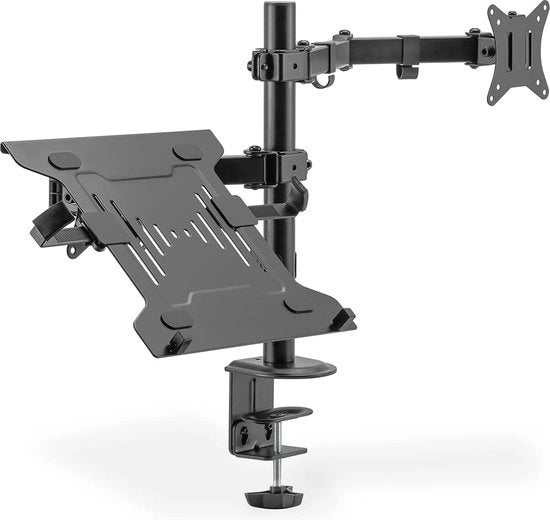 Supporto monitor universale con notebook, nero