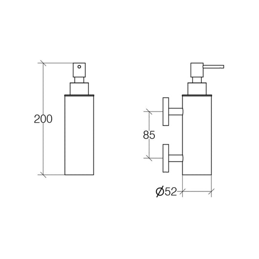 Lineabeta - Dispenser sapone a parete Duemila in ottone cromato 220 ml