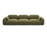 Cosmopolitan Design - Divano modulare "Sydney" 4 posti in velluto verde chiaro 