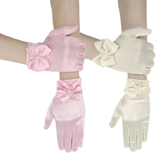 Manopole per bambini a due pezzi - Satin - Beige/Rosso - Adattamento respiratorio - Materiale confortevole