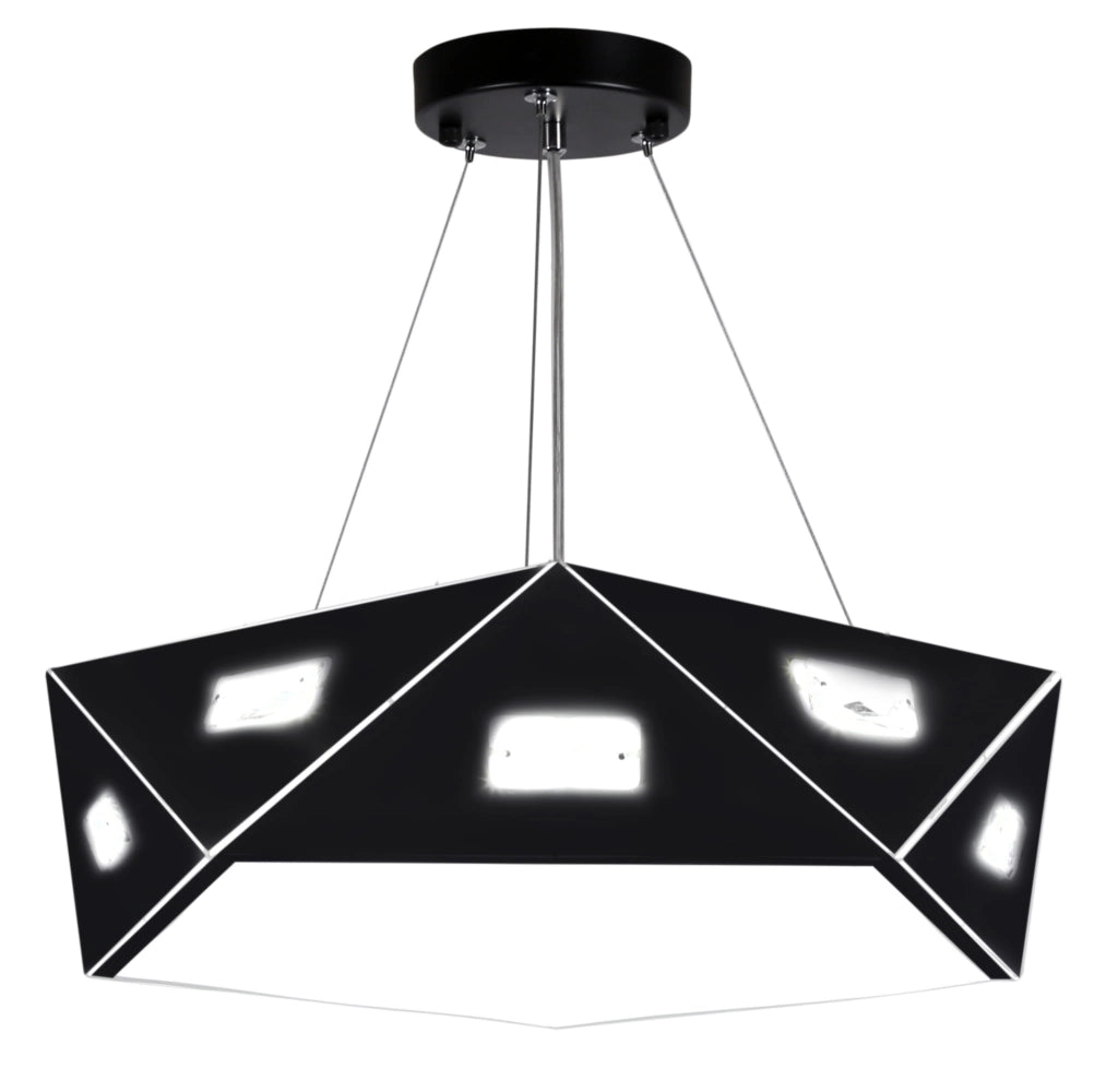 Lampadario Candellux Nemezis 31-59130 nero con cristalli 3xG9