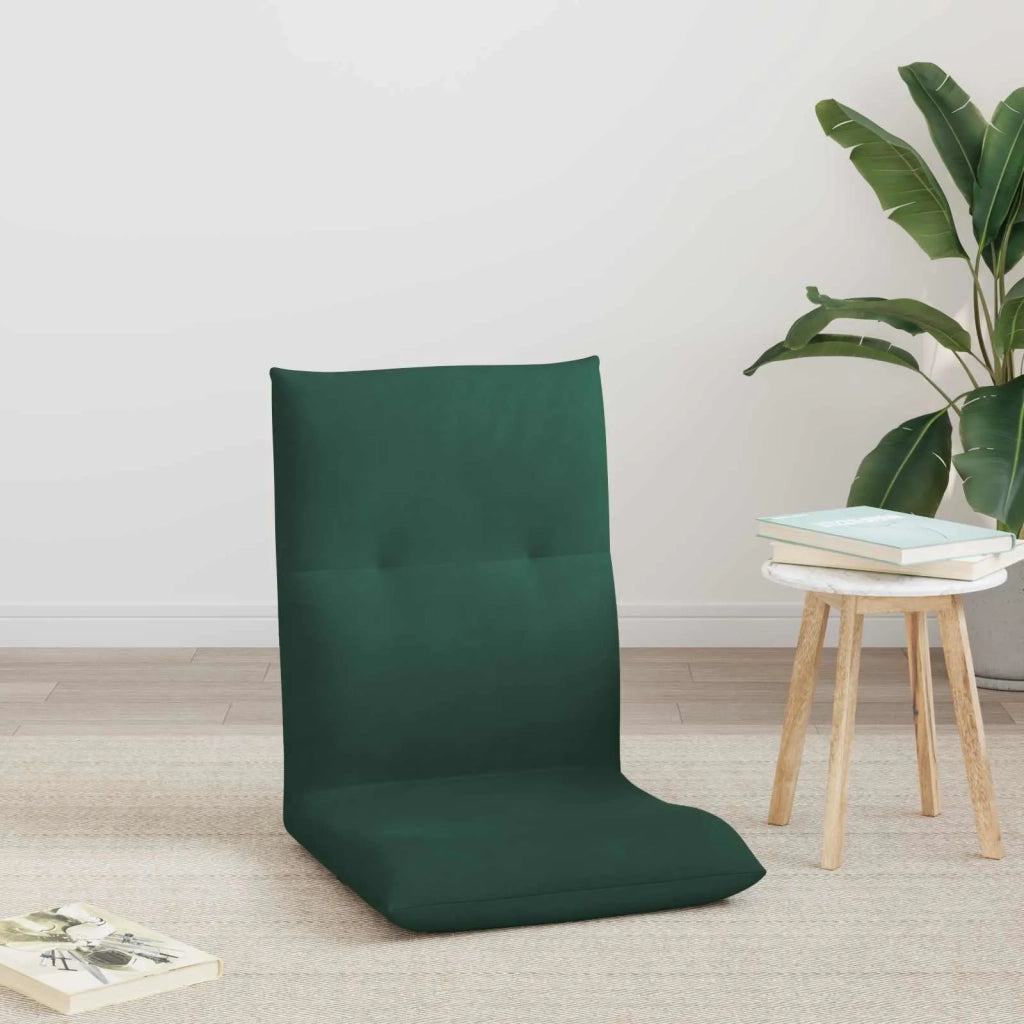 Sedia a pavimento regolabile Verde Scuro Velluto